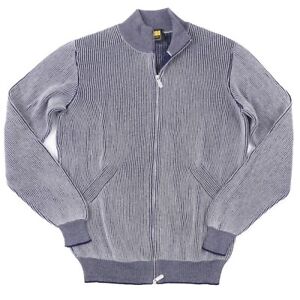 Svevo by Kiton Knit Full-Zip Cotton-Cashmere Cardigan Bomber Sweater M New