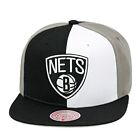 Mitchell & Ness Brooklyn Nets Pinwheel Snapback Hat Cap Black/Grey/White