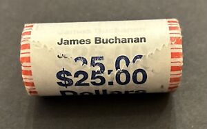 2010 P: James Buchanan dollar coin Mint roll, unopened BU