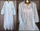 Vintage Silky Satin Nightgown 2X Cuddlemere Long Blue Women's Plus Size
