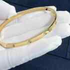 4CT Round Cut Diamond Lab-Created Women Bangle Bracelet 14K Yellow Gold Plated