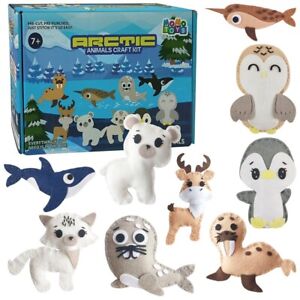 Kids Sewing Kits, Arctic Animals Beginner Sewing Kits Ages 8-12, Kids Craft Gift