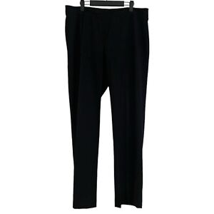 Lafayette 148 New York Womens Dress Pants Black Size 16 100% Wool Straight Leg