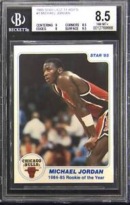 1985 Star Last 11 Roy's #1 Michael Jordan Rookie RC BGS 8.5