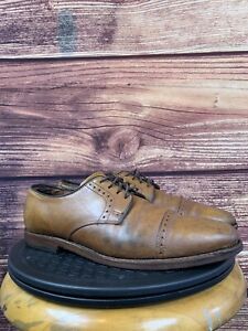 Allen Edmonds Clifton Tan Leather Cap Toe Lace Up Oxford Shoes, Men's 8.5 D