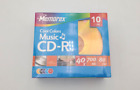 Memorex Cool Colors MUSIC CD-R 10 Pack 700 MB 80 Min 40X Blank CDs Sealed