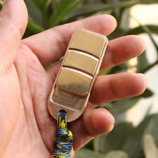 Brass  Slider Click Clicker Magnetic Push Card Hand Fidget decompression EDC
