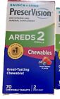 PreserVision Areds2 Eye Vitamin & Mineral Brand New Sealed 70 Count Chewable