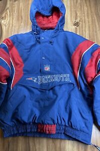 Starter NFL Pro Line New England Patriots Anorak Puffer Jacket Vintage 90s Sz XL