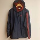 Adidas Mens Small Jacket Windbreaker Pull Over Blue Packable Golf