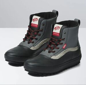 Vans Standard Mid Snow MTE Waterproof Grey Black Boots Mens Size 11