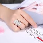 New Women Fashion Jewelry 925 Sterling Silver Plated  Size 8 Ring Thumb Finger