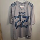 NWT Mens Large Derrick Henry 22 Tennesse Titans Nike Atmosphere Game Jersey Gray
