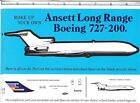 ANSETT STICKERS 727-200, Make your own Boeing 727 & Add stickers 9in x 1 1/2in