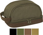 Tactical Toiletry Bag Deluxe Canvas with Carry Handle Travel Kit Two Tone Dopp