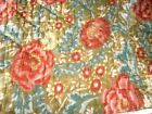 Pottery Barn Vtg King Quilt Comforter-94x108 floral cottage-beautiful rich color