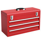 Portable Tool Chest Box Storage Cabinet Garage Mechanic Organizer 3 Drawers Red