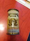 12oz olympia beer flat top beer can nice shape minor rust on lid empty can