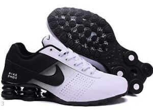 LIMITED Hot New Men Women Black & White Nike Shox Delivers Running Shoes Custom