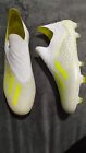 Adidas X 18+ Firm Ground Boots  BB9338 White/Yellow Soccer Cleats Men's Size 10