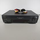 JVC HR-A56U VCR 4 Head HiFi Stereo VHS Player w/ RCA Cables - NO REMOTE - Tested