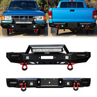 Vijay For 1993-1997 Ford Ranger Steel Front and Rear Bumper W/Winch Plate&Lights (For: Ford Ranger)