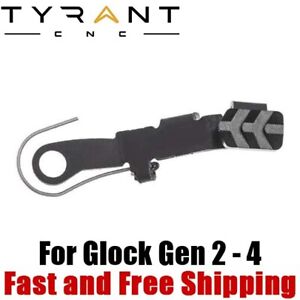 Tyrant CNC Extended Slide Release Lever for Gen 2-4 Glock 17 19 22 26 - Black