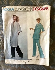 Vogue American Designer Anne Klein 1707 Pattern - Sz 10 Long/Short Tunic