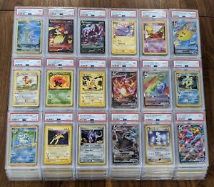 Over 180 Pokemon Card Lot Guaranteed Vintage Holo Rare 1st Edition and PSA Slab