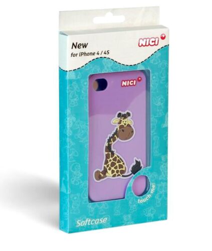 Nici 28987 Mobile Phone - Soft Case Giraffe Purple for IPHONE 4/4S Plastic