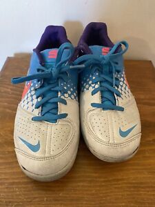 Nike Elastico Soccer Indoor Shoes 415131-465 Size 6.5 Rare Purple Blue White