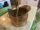 Large Antique Coal Bucket Victorian Brass Scuttle ~ Fireplace Hearth