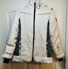 Avalanche Women White Parka Ski Jacket Coat Fur Hooded puffer Removable Size M