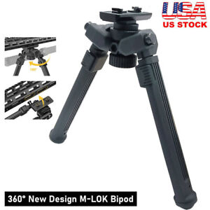 M-lok Rifle Bipod Tactical Adjustable Bipod Mount Rail Mount Aluminum 6.5-9''