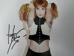 Hayley Williams/Singer Rock Paramore Orange Hair Signed Autograph 8x10 Photo COA
