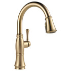 Delta Cassidy Pull-Down Kitchen Faucet Champagne Bronze-Certified Refurbished