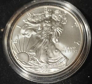 2008-W Burnished American Silver Eagle (w/Box & COA) West Point Mint