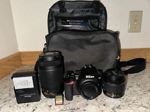 Nikon D3500 24.2 MP Digital Camera - Black (Kit 18-55mm & 70-300mm)