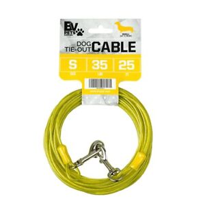 Dog Tie Out Cable 25 Feet- Dog Leads for Yard Light Weight- up to 35 Pounds | Ti