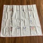 New ListingCard Table Hand Embroidered Table Cloth 35x32 Bridge,tea party,shower