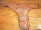 New ListingVintage .22 LEATHER WESTERN Pistol Holster GUN Right Tooled Leather SZ 32” - 36”