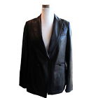 Bagatelle Womens S Faux Leather Jacket Blazer Vegan Black Zip Pockets Snap Edgy