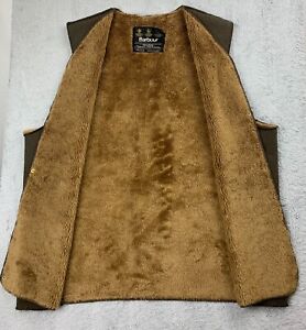 Barbour Warm Pile Lining Liner Acrylic Fur Men's Gilet Vest Size Large ? Read !
