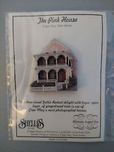 THE PINK HOUSE CAPE MAY NEW JERSEY Shelia's House Lapel Pin Original Backing