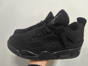 US Size air4 Men Black jordan4 Mid Top Sneakers ,Comfortable sports shoes,No box