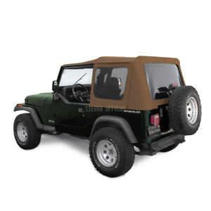 Jeep Soft Top for 88-95 Wrangler YJ w/Tinted Windows in Spice Sailcloth (For: Jeep Wrangler)
