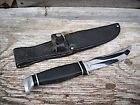 VINTAGE Case XX 223-5 Fixed Blade Hunting Knife with Original Leather Sheath