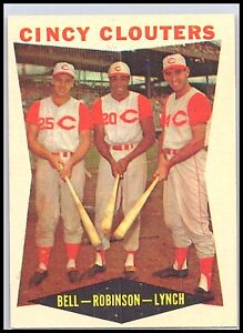 1960 Topps #352 Gus Bell / Frank Robinson / Jerry Lynch CPC