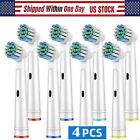 4x Electric Toothbrush Heads Compatible With Oral B Braun Replacement brush Head