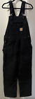 Carhartt Men's Relaxed Fit Duck Bib Overall Size 30 (Small Reg) Black Great Con.